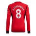 Manchester United Bruno Fernandes #8 Voetbalkleding Thuisshirt 2023-24 Lange Mouwen